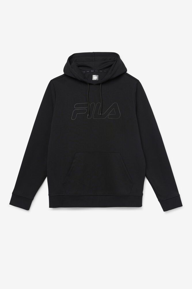 Fila Hoodie Leonidas Mens Black - India IFX-384217